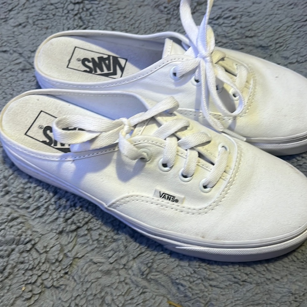 Backless white vans